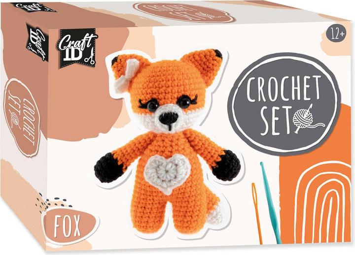 Actual product image Legind Craft ID - Crochet kit fox, 13x8.5x17cm - (K-CR1700/GE)