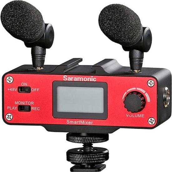 Actual product image Saramonic Smartmixer audio interface with headphones (3.5mm jack)