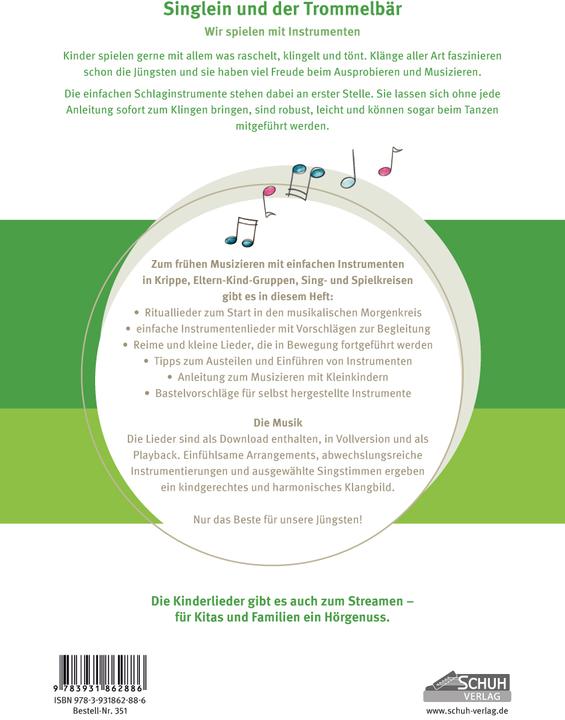 Nährwerte und Zutaten Singlein und der Trommelbär - Band 2 (inkl. Musik-Download) (Deutsch, Sissi Katefidis, Dora Müller, Karin Schuh, Martin Schuh, 2023)