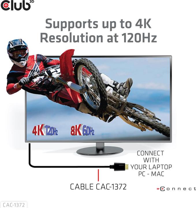 Immagine prodotto Club 3D HDMI (Typ A) — HDMI (Typ A) (2 m, HDMI)