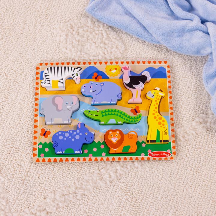 Actual product image Melissa & Doug Safari Chunky Puzzle - 8 Pieces (50202) (8 pieces)
