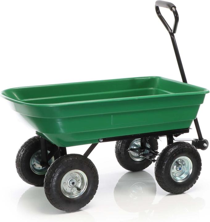 Actual product image Wiltec Dump Cart, Capacity 50l, max. load 200kg, Garden Trolley Tipper Trailer Wheelbarrow