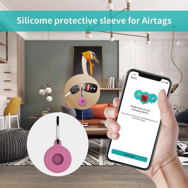 Image du produit MU Style Housse en silicone AirTag avec porte-clés