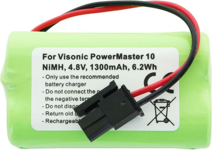 Immagine prodotto AccuCell 2000mAh Akku passend für Visonic PowerMaster 10 Akku-NiMH GP130AAM4YMX 4,8 Volt max. 9,6Wh (1 pz., 2000 mAh, Batteria + Caricabatterie)