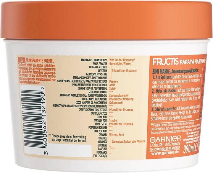 Produktbild Garnier Fructis Hair Food Papaya 3in1 (390 ml)