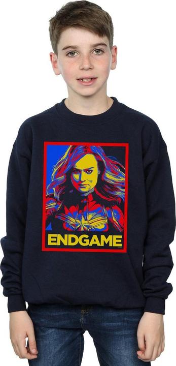 Actual product image Boys Avengers Endgame Captain Poster Sweatshirt (152, 158)