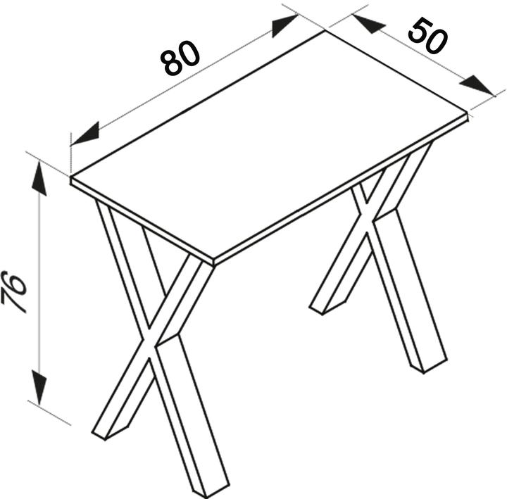 Produktbild VCM Holz Esstisch Xona X Silber (80 x 50 x 76 cm)