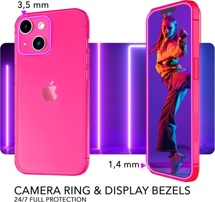 Produktbild Nalia Klar Transparente Neon Silikon Hülle (Apple iPhone 14 Plus)