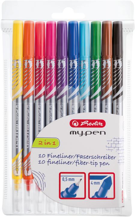 Image du produit Herlitz my.pen fineliners et stylos à pointe de fibre (Multicolore, 10 x)