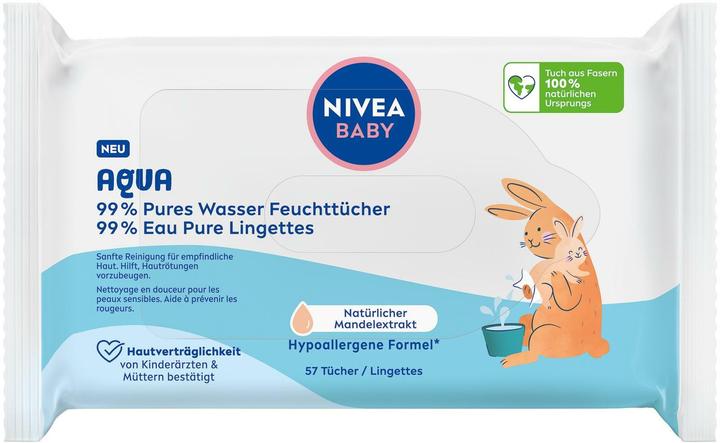NIVEA AQUA wet wipes (57 Piece)