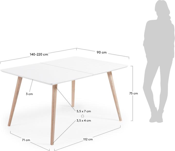 Actual product image Kave Home Eunice (90 x 140 x 75 cm)