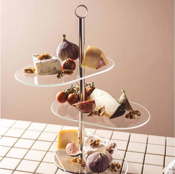 Produktbild Leonardo Etagere Cena asymmetrisch 3-teilig, Silber