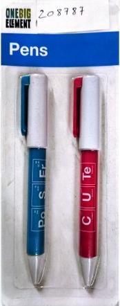 Produktbild OneBig Element Kugelschreiber Periodensystem 2erPack (Pink, Weiss, Blau, 2 x)