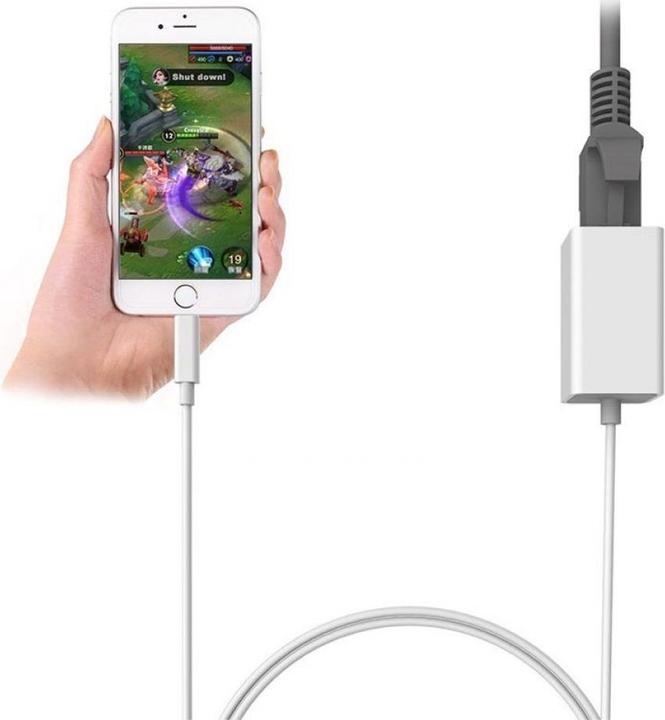 Actual product image PowerGuard Network Cable Adapter (Lightning, RJ45)