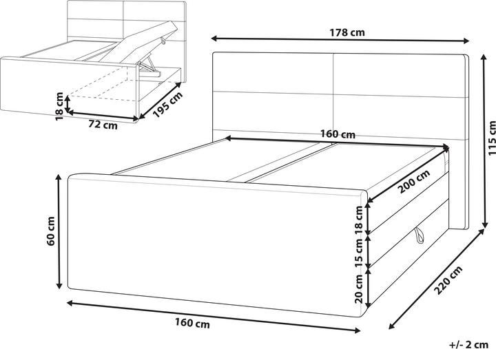 Actual product image Beliani Aristocrat (160 x 200 cm)