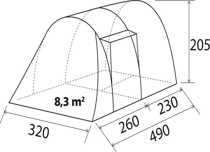 Actual product image Brunner Arqus Outdoor 5 (Tunnel tent, 16.50 kg, 5 persons)