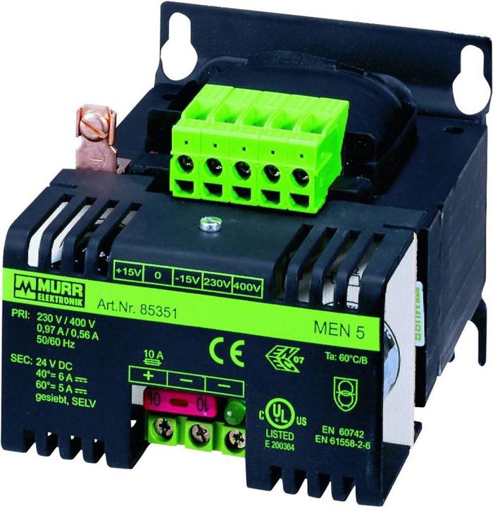 Produktbild Murr Elektronik sal Netztransformator 1 x 230 V/AC, 400 V/AC 24 V/DC 5 A