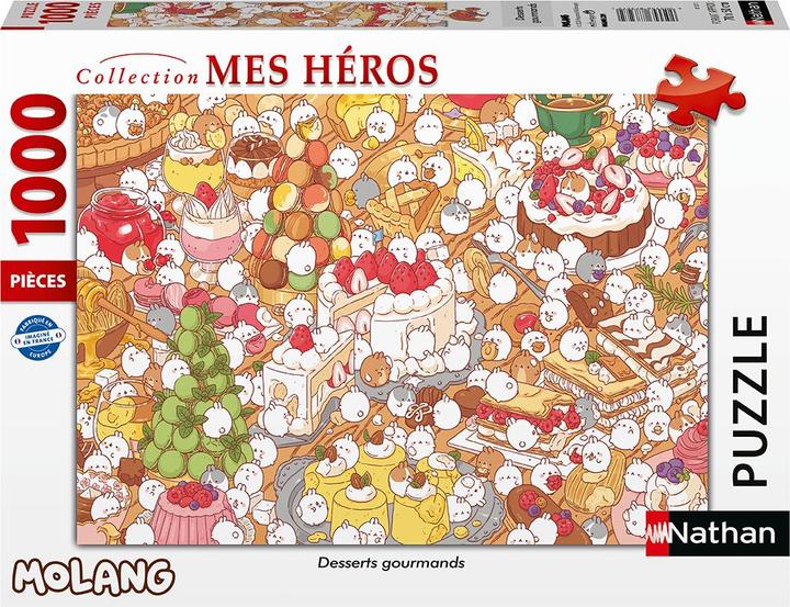Actual product image Nathan Puzzle 1000 pieces Gourmet Desserts (1000 pieces)