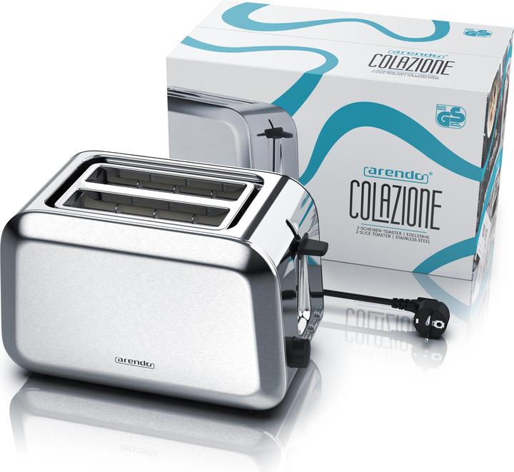 Produktbild Arendo 2 Scheiben Toaster in Edelstahl (EU-Stecker)