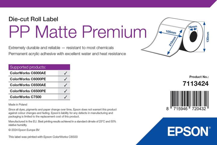 Produktbild Epson Pp Matte Label Prem Die-Cut