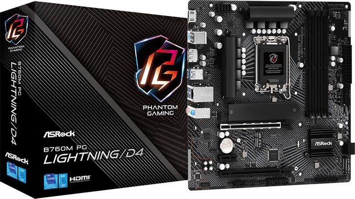 AsRock B760M PG LIGHTNING (LGA 1700, Intel B760, mATX)