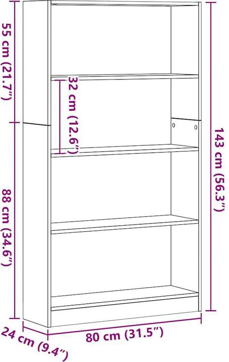 Image du produit VidaXL Almeta (80 x 24 x 143 cm)
