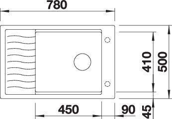 Actual product image Blanco Elon XL 6 S (Fitted sink, 78 cm, 50 cm)