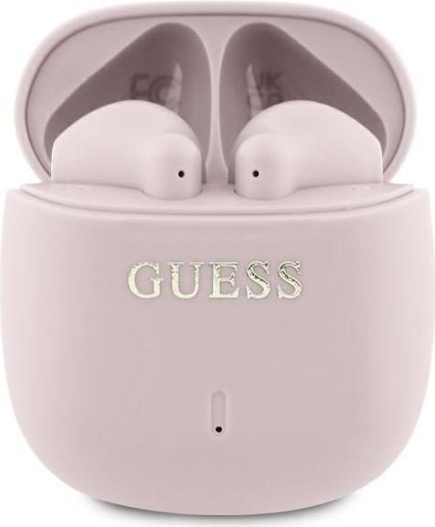Actual product image Guess Bluetooth headphones GUTWSJ14ESGP TWS + docking station pink/pink Printed Classic Logo (ANC, 26 h, Wireless)