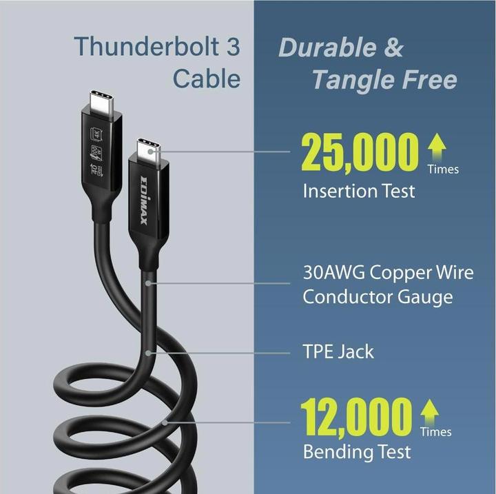Actual product image edimax USB4/Thunderbolt3 Cable, 40G (3 m, USB 4.0)