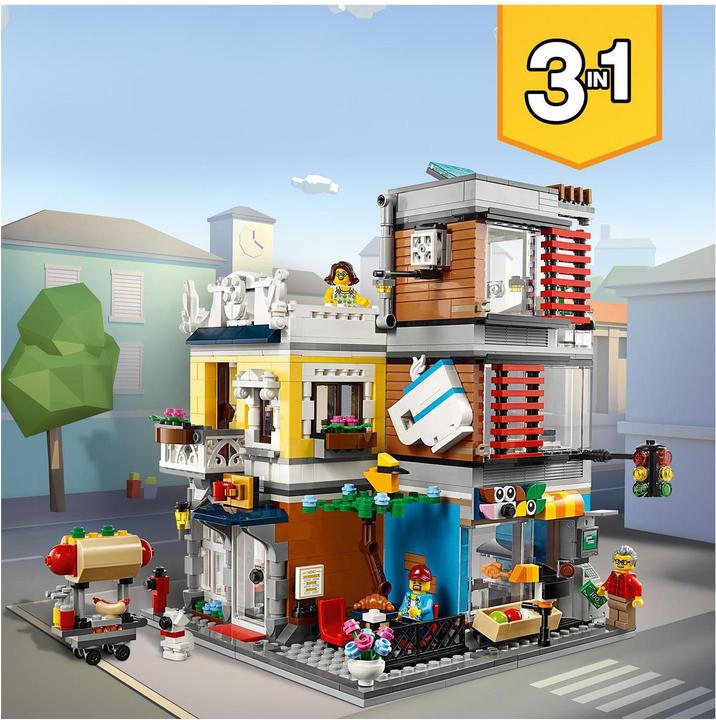 Produktbild LEGO Stadthaus mit Zoohandlung Café (31097, LEGO Creator 3-in-1)