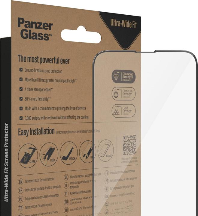 Actual product image PanzerGlass Ultra-Wide Fit (1 Piece, Apple iPhone 13, Apple iPhone 14, Apple iPhone 13 Pro)