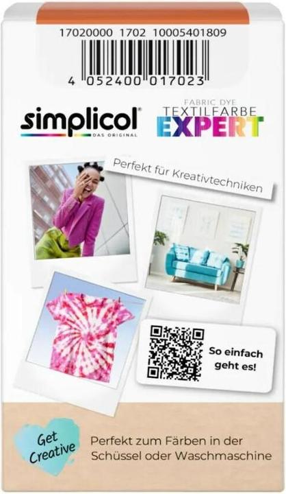Actual product image Simplicol Textilfarbe expert (India orange, 150 ml)
