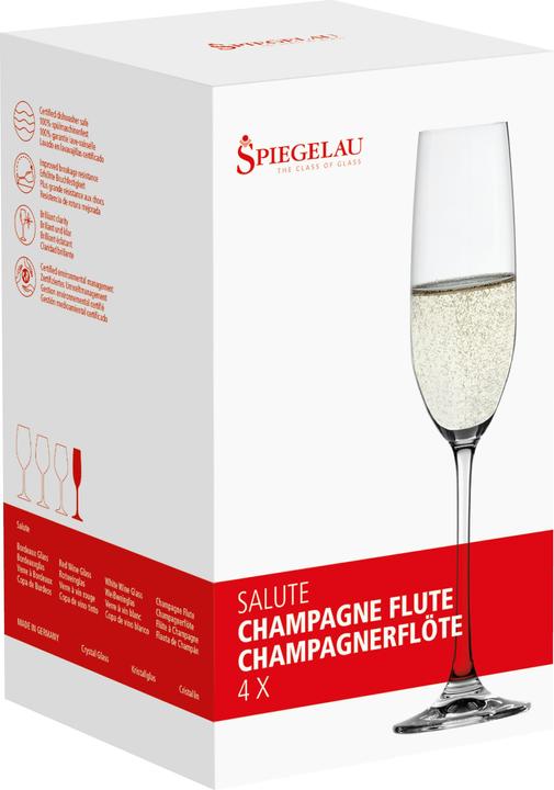 Immagine prodotto Spiegelau Saluti (20.10 cl, 4 Occhiali, Bicchieri da champagne)
