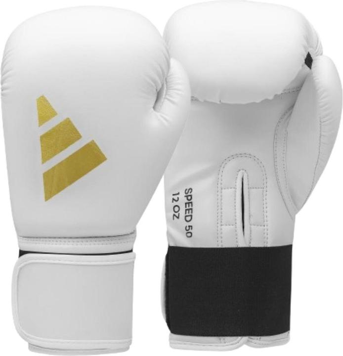 Actual product image adidas Boxing gloves Speed 50, ADISBG50 white/gold (14 OZ)