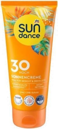 Actual product image dm Sundance Sensitive sun cream SPF 30 (Suntan cream, SPF 30, 100 ml)
