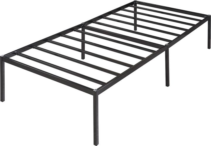 Immagine prodotto En.Casa Letto in metallo Vårdö con materasso 90x200 cm nero (90 x 200 cm)