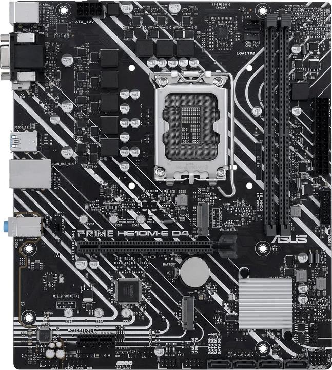 Actual product image ASUS PRIME H610M-E D4-CSM (LGA 1700, Intel H610, mATX)