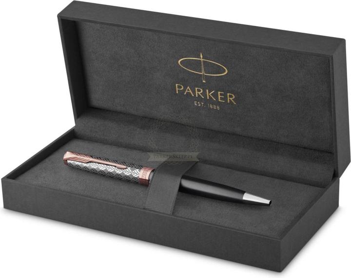 Produktbild Parker Kugelschreiber Sonnet Prem. Metal & Grey P.G.C. sw M (Metallisch, Roségold, Grau, 1 x)