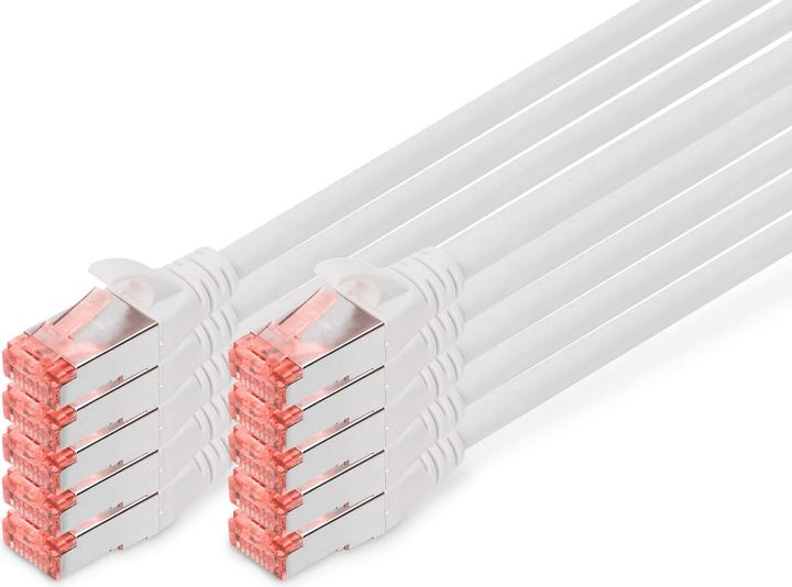 Produktbild Digitus CAT6 S-FTP Patchk.,1m, Weiss (S/FTP, CAT6, 1 m)