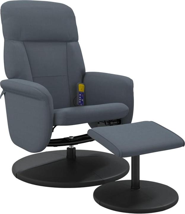 Produktbild VidaXL Massagesessel mit Fusshocker Dunkelgrau Samt,Farbe