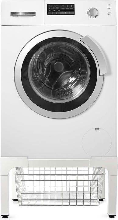 Produktbild Nedis Ständer für Waschmaschine und Trockner | Drahtkorb | 200 kg | Weiss
