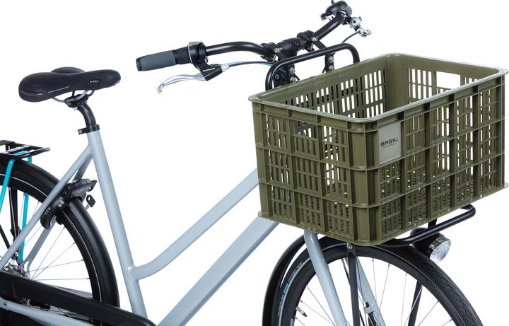 Actual product image Basil Bike box L, 40L, recycled plastic, moss green (40 l)