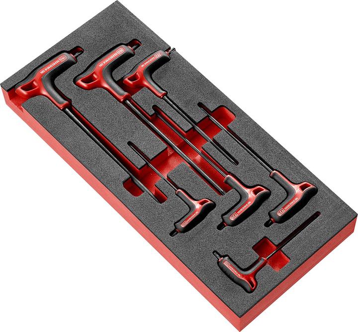 Productafbeelding Facom TORX® steeksleutelset kort, siliconenstaal 7 stuks, 89TX 10 mm, 15 mm, 20 mm, 25 mm, 27 mm, 30 m