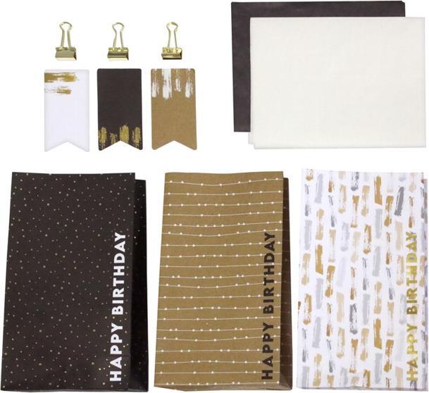 Produktbild Artoz Kreuzbodenbeutel Happy Birthday (Geschenkfolie, 3 x)