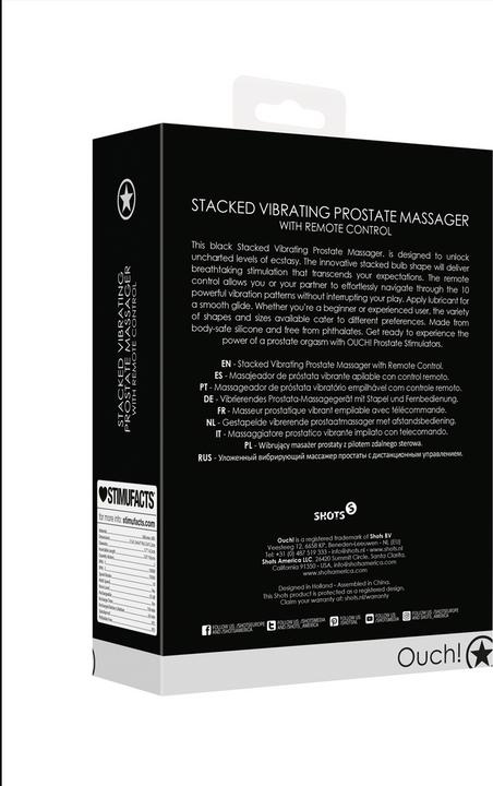Productafbeelding Ouch! Gestapelde Vibrerende Prostaat Massager met Afstandsbediening