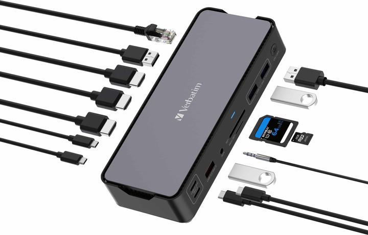 Actual product image Verbatim Pro CDS-15 (USB-C, 15 Ports)
