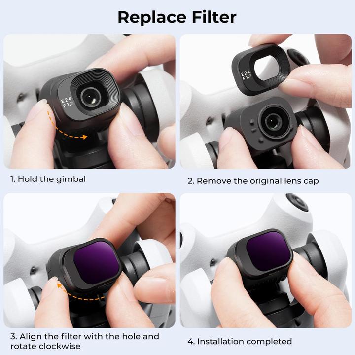 Immagine prodotto K&F Concept Filtro ND1000 per DJI Mini 4 Pro (Filtri per droni, DJI Mini 4 Pro)