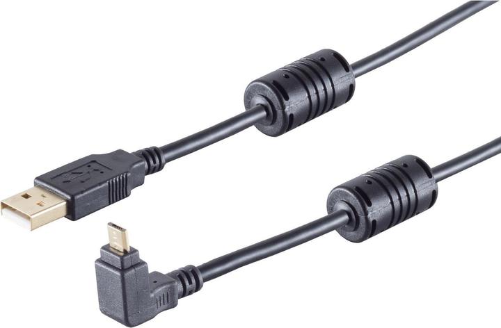 Productafbeelding Shiverpeaks USB-kabel USB A ST naar USB Micro B ST 180? Hoek top 1.0m (1 m, USB 2.0)