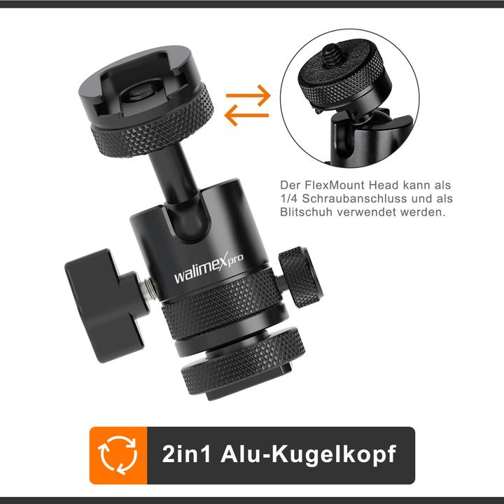 Produktbild Walimex pro Multi Mini-Kugelkopf Single Shoe (Kugelkopf)