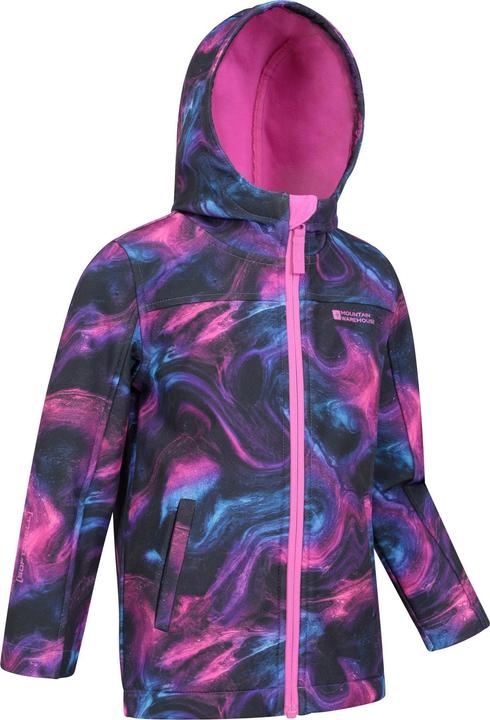Actual product image Mountain Warehouse Childrens/Kids Exodus II Marble Effect Water Resistant Soft Shell Jacket (104)